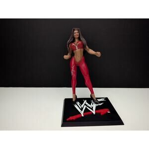 WWF Jacqueline Figure WrestleMania XV Signature Series 3 Jakks 1999 Vtg w Stand